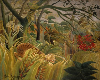 Tigre em uma tempestade tropical de Henri Rousseau